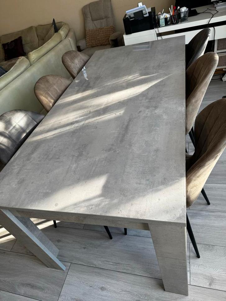 Goossens Eettafel met 6 Stoelen - 110x180 cm, Huis en Inrichting, Tafels | Eettafels, Gebruikt, 100 tot 150 cm, 150 tot 200 cm