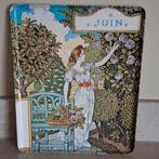 Art Nouveau Dienblad Mebel - Eugène Grasset 'Juin', Ophalen of Verzenden, Gebruikt, Vierkant, Metaal