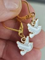 Vintage 90's retro emailled duiven oorbellen, Ophalen of Verzenden, Huis en Inrichting