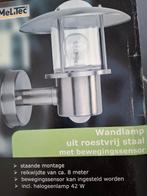 Buitenlamp RVS met sensor, Ophalen, Minder dan 50 watt, Wandlamp, Nieuw