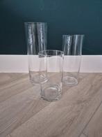 Cilinder vaazen, Overige kleuren, Ophalen of Verzenden, Minder dan 50 cm, Glas