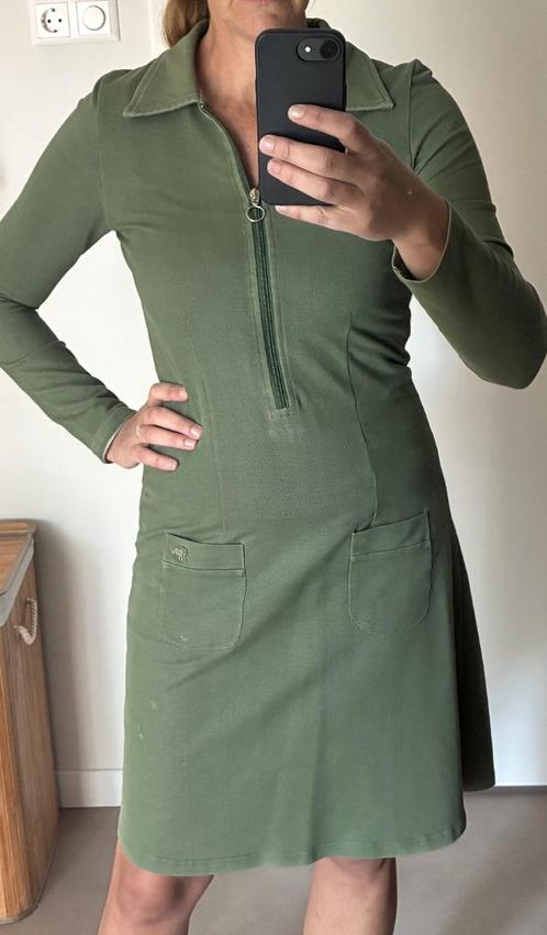 Tante Betsy zippy dress lange mouw maat M, Kleding | Dames, Jurken, Zo goed als nieuw, Maat 38/40 (M), Groen, Knielengte, Ophalen of Verzenden