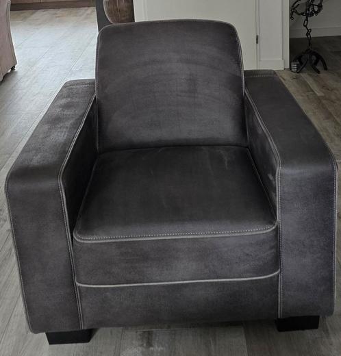 Antracietgrijs fauteuil, Huis en Inrichting, Fauteuils, Zo goed als nieuw, 75 tot 100 cm, Ophalen