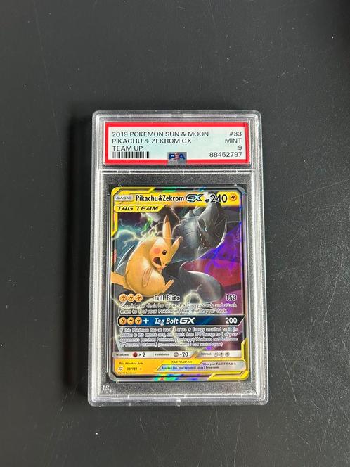 Pokemon - Pikachu & Zekrom PSA 9, Hobby en Vrije tijd, Verzamelkaartspellen | Pokémon, Nieuw, Losse kaart, Foil, Ophalen of Verzenden