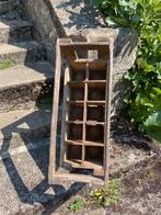 Brocante, houten Frans flessenrek (voor 10 flessen), Antiek en Kunst, Ophalen of Verzenden