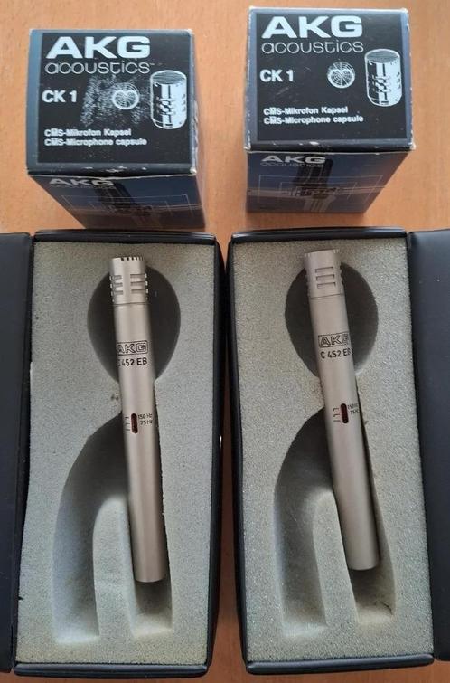 AKG C 452 EB setje met CK1 kapsels, Muziek en Instrumenten, Microfoons, Gebruikt, Studiomicrofoon, Ophalen of Verzenden