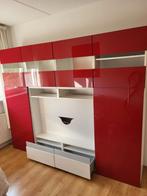 Tv meubel rood, 240 breed, 193 hoogte en 43 diepte, Huis en Inrichting, Kasten | Televisiemeubels, Ophalen, Gebruikt, 200 cm of meer