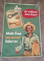 Oran affiche cigarettes Amerikaan oude reclame, Ophalen of Verzenden, Zo goed als nieuw, Reclamebord