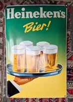 Emaille bord Heineken's bier, Ophalen, Gebruikt, Reclamebord, Plaat of Schild, Heineken