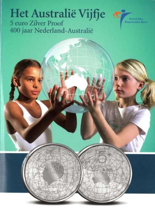 Nederland 5 euro 2006 Australië Proof in blister, Postzegels en Munten, Munten | Nederland, Setje, Euro's, Koningin Beatrix, Zilver
