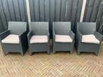 4 Forza Barolo tuinstoelen, Tuin en Terras, Tuinsets en Loungesets, Tuinset, Kunststof, Gebruikt, Stoel