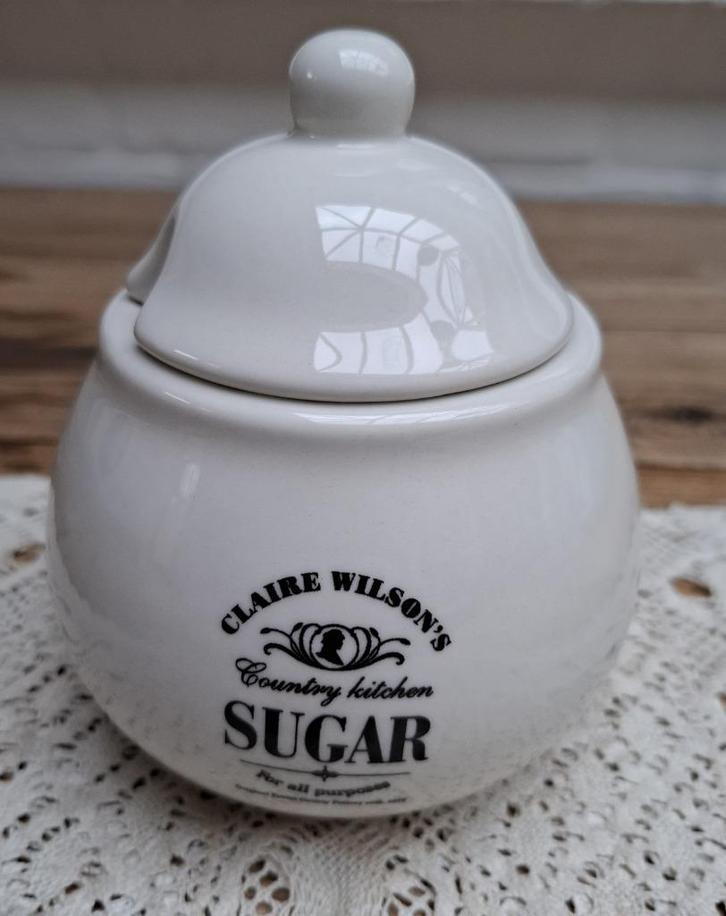 Claire Wilson's suikerpot, Huis en Inrichting, Keuken | Servies, Zo goed als nieuw, Overige typen, Overige stijlen, Aardewerk