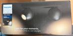 Philips HUE Spotlight Buckram 2 spor zwart White Ambiance, Ophalen of Verzenden, Nieuw, Led-lamp