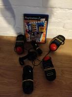 PlayStation 2 Buzz! met 4 controllers, Ophalen of Verzenden, Met 3 controllers of meer, Gebruikt, Met games