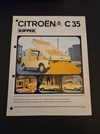 Leaflet Citroën C35 Kipper 1977, Ophalen of Verzenden, Zo goed als nieuw, Citroën