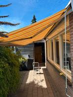 Knikarmscherm 450 cm handmatig, Tuin en Terras, Zonneschermen, 150 tot 300 cm, Ophalen, Gebruikt, Uitvalscherm
