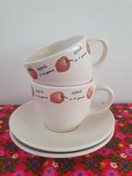 Jet ter Steege Apple Grain kop en schotel set, Ophalen of Verzenden, Zo goed als nieuw, Overige stijlen, Kop(pen) en/of Schotel(s)