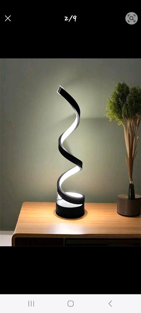 3x LED Spiraal Tafellamp - Modern Design, Huis en Inrichting, Lampen | Tafellampen, Nieuw, Minder dan 50 cm, Kunststof, Metaal