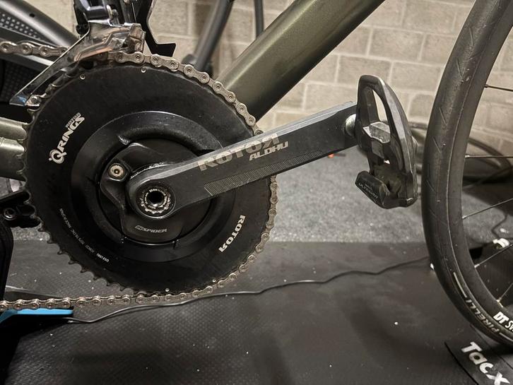 Rotor INspider ALDHU Carbon Powermeter Crankset 172.5mm, Fietsen en Brommers, Fietsonderdelen, Gebruikt, Racefiets, Crankstel of Pedalen