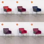 6x1 Leolux Spring Butterfly Eetkamerstoel Leer - Assorti, Huis en Inrichting, Stoelen, Ophalen of Verzenden, Gebruikt, Overige kleuren