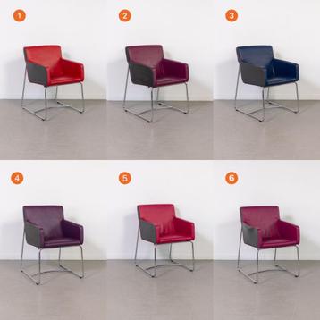 6x1 Leolux Spring Butterfly Eetkamerstoel Leer - Assorti beschikbaar voor biedingen