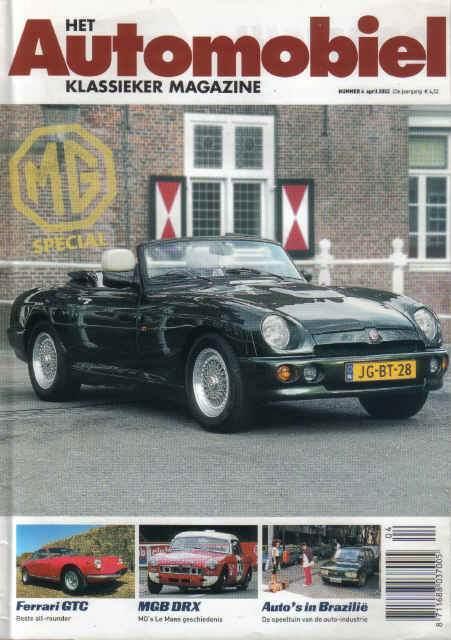 Automobiel 4 2002 : MG RV8 - MGB - MGC - GT V8 - Ferrari GTC, Boeken, Auto's | Folders en Tijdschriften, Gelezen, Algemeen, Ophalen of Verzenden