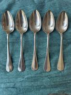 Christofle - 5 antiek verzilverde lepels - model Baguette, Antiek en Kunst, Ophalen of Verzenden