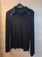 Zwart Latin danshemd met details, Onbekend, Zwart, Ophalen of Verzenden, Halswijdte 41/42 (L)