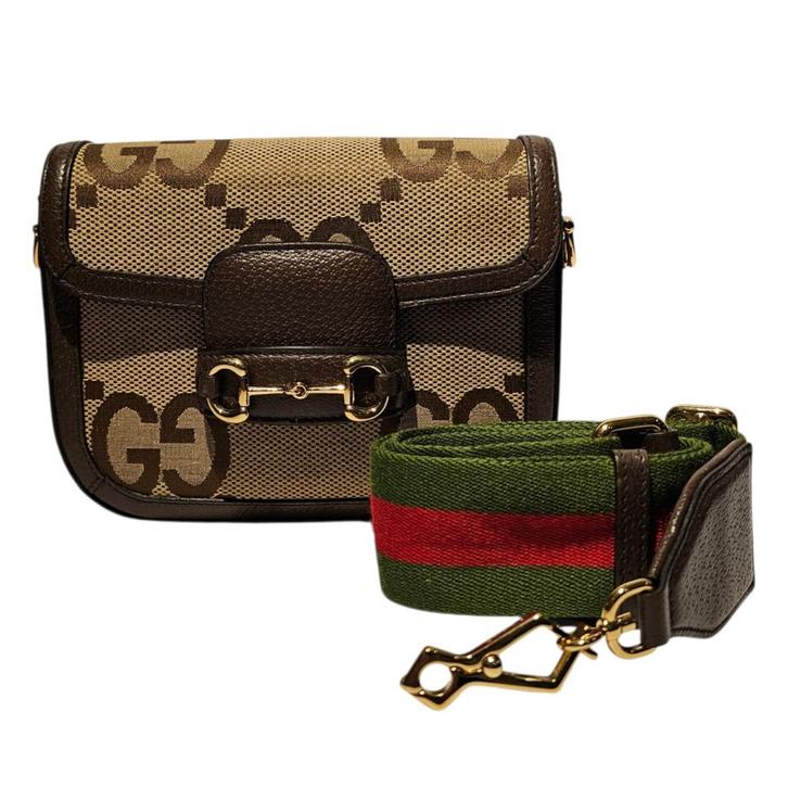 Gucci Horsebit 1955 Small Shoulder Bag GG Supreme, Sieraden, Tassen en Uiterlijk, Tassen | Damestassen, Gebruikt