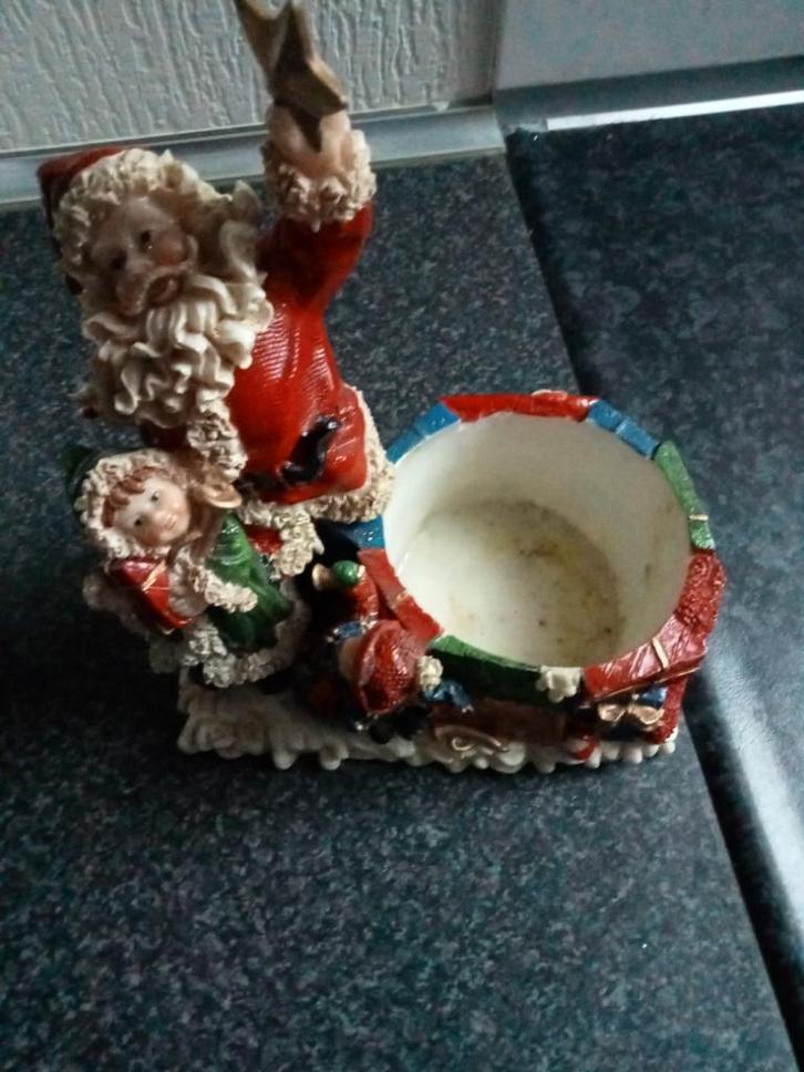 KERST: prachtige vintage bloempot met kerstman en kinderen, Tuin en Terras, Bloempotten, Nieuw, Aardewerk, Tuin, Minder dan 40 cm