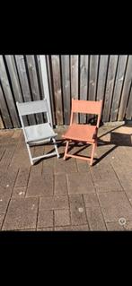 Twee klapstoelen, balkon, caravan, camper, opklapbaar €25,-, Ophalen, Zo goed als nieuw, Kunststof, Inklapbaar