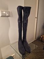 Nieuwe suede knie laarzen Stefano Lauran mt 37 donkerblauw, Hoge laarzen, Blauw, Nieuw, Ophalen of Verzenden