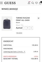 GUES NIEUWTORINO Rugzak PRINT ALL-OVER, Ophalen of Verzenden, Zo goed als nieuw, 25 tot 40 cm, 30 tot 45 cm