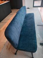 Fluwelen donkerblauwe eetbankjes, Ophalen, Zo goed als nieuw, Eén