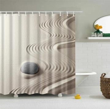 Zand Douchegordijn / Douche Gordijn Badkamer Zee Strand  beschikbaar voor biedingen