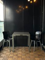 Functionals T-table 70x70 plus 2x Functionals Wendela chairs, Ophalen, Zo goed als nieuw, 25 tot 50 cm, Rechthoekig