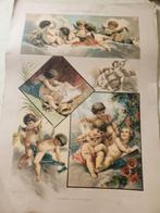 oude prent met de hand ingekleurd om in te lijsten, Gebruikt, Ophalen of Verzenden, Voor 1940, Prent