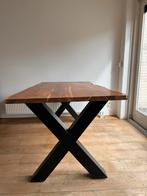 Live Edge eettafel 160cm - Zo goed als nieuw!, Huis en Inrichting, Tafels | Eettafels, Ophalen, Metaal, 50 tot 100 cm, Zo goed als nieuw