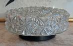 Vintage glazen plafondlamp plafonnière rond E27 lamp, Ophalen of Verzenden, Glas