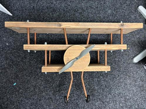 Wandrek vliegtuig steigerhout, Kinderen en Baby's, Kinderkamer | Inrichting en Decoratie, Gebruikt, Wanddecoratie, Ophalen