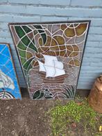 Glas in lood panelen antiek, Antiek en Kunst, Antiek | Glas en Kristal, Ophalen