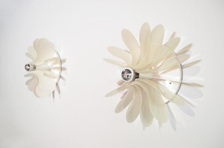 Raak Bolide plafond- of wandlamp (2x), Huis en Inrichting, Lampen | Plafondlampen, Gebruikt, Metaal, Ophalen of Verzenden