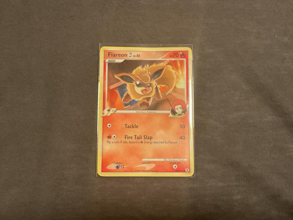 Flareon Lv 55 Pokémon Kaart, Ophalen of Verzenden, Zo goed als nieuw, Losse kaart