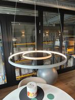 Moderne hanglamp LED, 2 ringen aluminium diameter 51, Huis en Inrichting, Lampen | Hanglampen, Ophalen, Zo goed als nieuw, Metaal