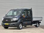 Ford Transit 350 2.0 TDCI L3 RWD DC Dubbele cabine Openlaadb, Auto's, 4 cilinders, 2800 kg, Zwart, Origineel Nederlands