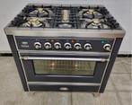 🍀Luxe Fornuis Boretti Majestic 90 cm antraciet 5 pit 1 oven, Witgoed en Apparatuur, Fornuizen, 60 cm of meer, 5 kookzones of meer