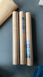 Geel/ licht bruin vinyl behang, 3 rollen/15m2, Ophalen of Verzenden, 10 tot 25 m², Bruin
