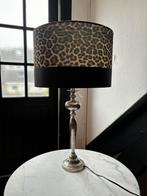 vintage zilver kleurig lampvoet tafellamp leopard tijger, Minder dan 50 cm, Stof, Ophalen of Verzenden, Zo goed als nieuw