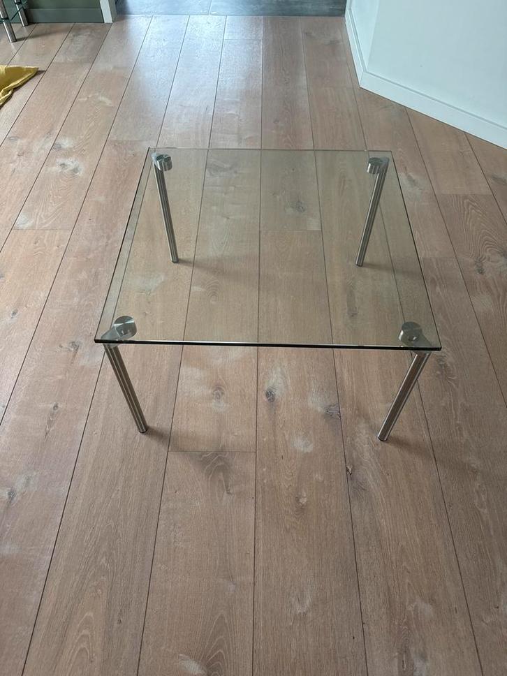 Mooie Salontafel met RVS Poten, Huis en Inrichting, Tafels | Salontafels, Zo goed als nieuw, Minder dan 50 cm, 50 tot 100 cm, 100 tot 150 cm