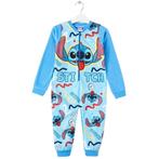 Stitch Fleece Onesie Blauw - Maat 92 - 98 - 104 - 110 - 116, Kinderen en Baby's, Kinderkleding | Maat 110, Nacht- of Onderkleding